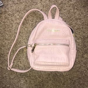 steve madden light pink backpack